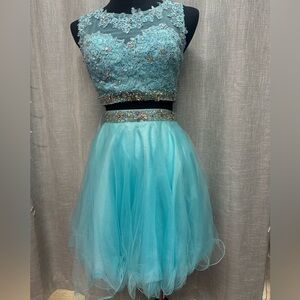 Aqua Homecoming Dress